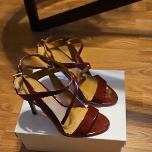 Calvin Klein Brown Strappy Heels